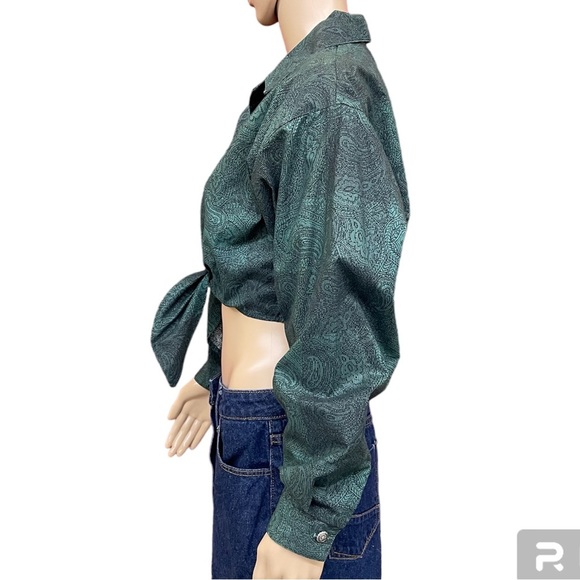 Vintage 90’s Panhandle Slim Rodeo Queen Cropped Bolero Western Shirt Size Small - Picture 4 of 9